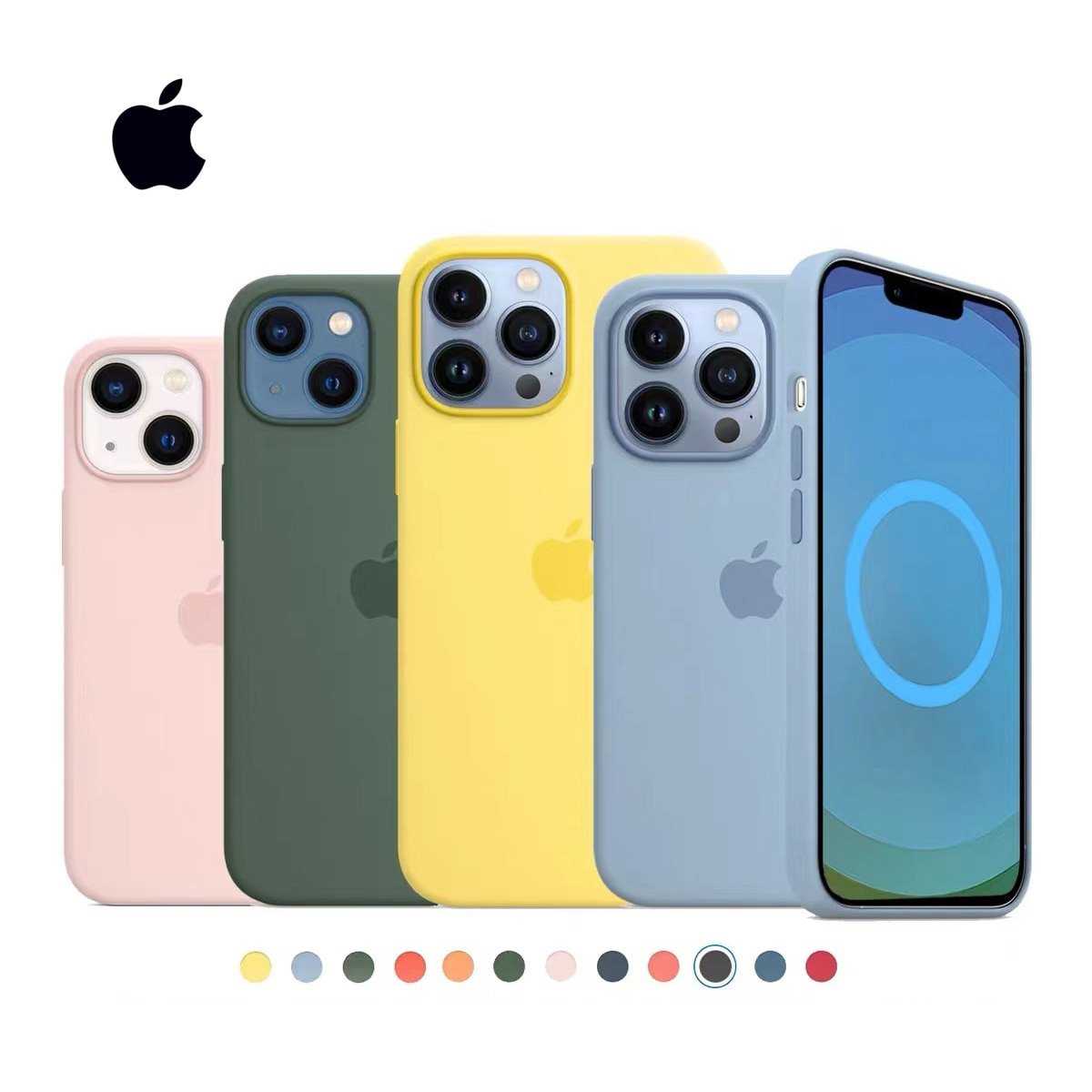 Original Apple Magsafe Liquid Silicone Magnetic Case For iPhone 12 13 Pro Max 13 Mini Cases Wireless Charging Full Protect Cover
