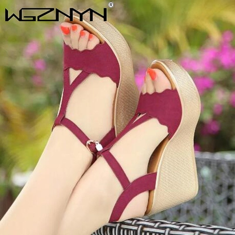 Fashion Shoes Women Sandals Platform High Heels Sandals Women Summer Shoes Ladies Sandal Heels Wedge Open Toe Sandalia Plataform
