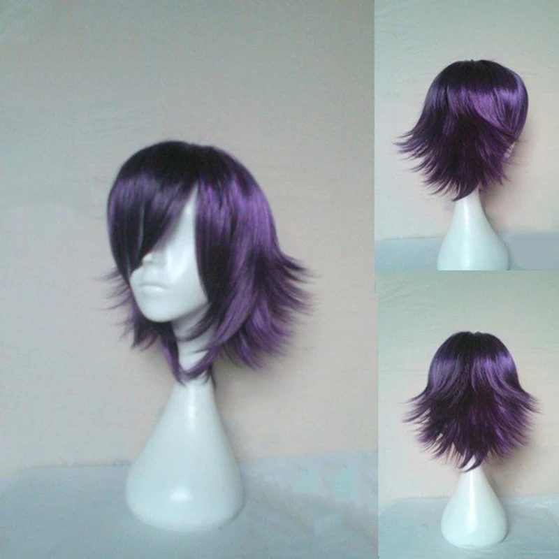 HAIRJOY Cosplay Wig Synthetic Hair Wigs Short Curly Purple Black