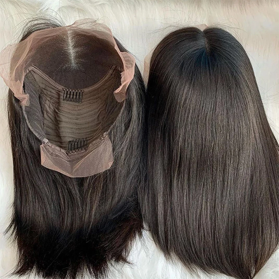 13x6 HD 200% Bone Straight Short Bob 13x4 Brazilian Lace Frontal Human Hair Wigs Lace Front 5x5 Closure Bob Wig For Women
