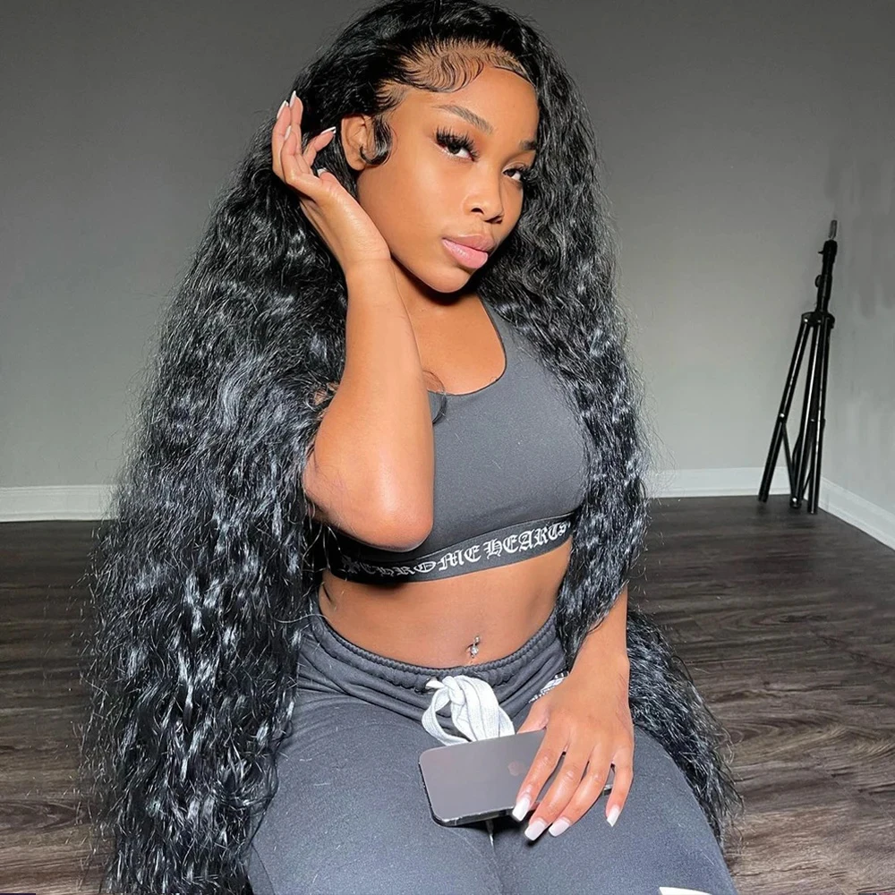 13x6 Hd Lace Frontal Wigs Loose Deep Wave Wigs Brazilian Women Curly Human Hair 30 40 Inch Deep Water Wave 13x4 Lace Front Wig