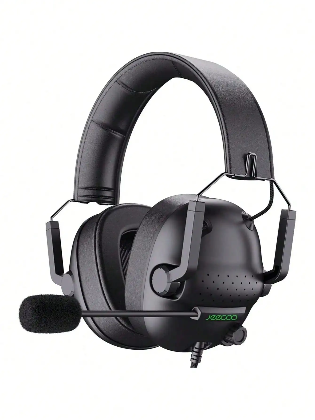 JEECOO J50 Wired Gaming Headset with Noise-Canceling Mic Suitable for PC PS4 PS5 Mobile - Over-Ear Gaming Headphones