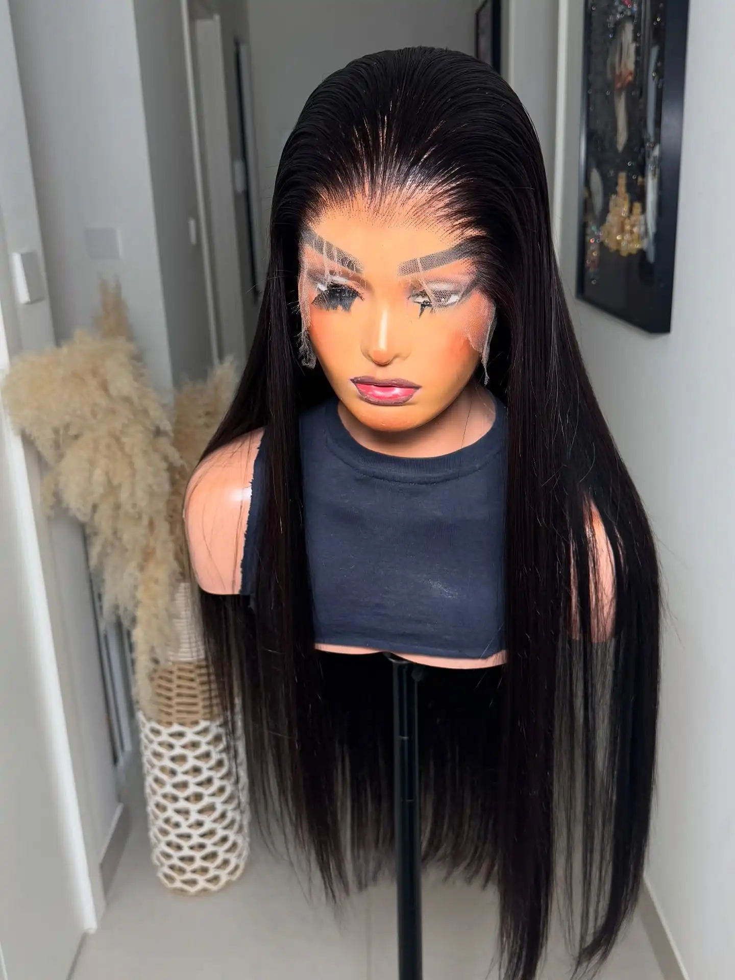 32 Inch Straight Lace Front Wigs Human Hair 13x4 HD Transparent Lace Frontal Wig for Women Brazilian Virgin 5x5 Lace Closure wig