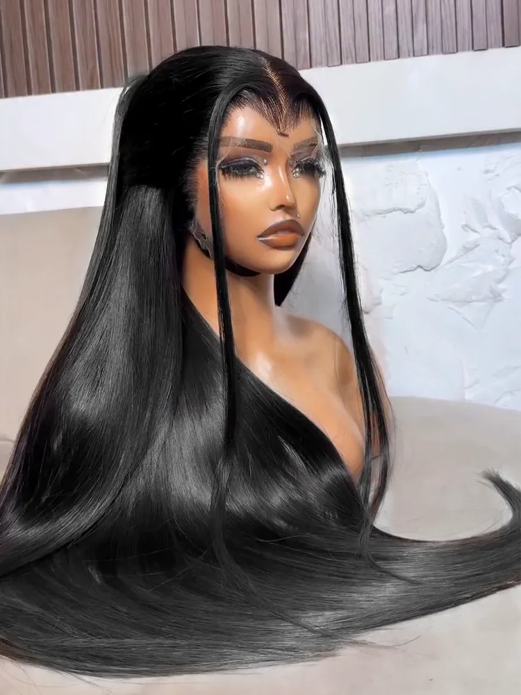 30 32 Inches HD Bone Straight 13x6 Lace Front Human Hair Wigs Transparent 13x4 Lace Frontal Wig 5x5 Closure Remy Hair Wig